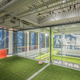 The soccer trial area in Nike's new Soho store